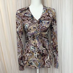 INC International Concepts paisley sequin top